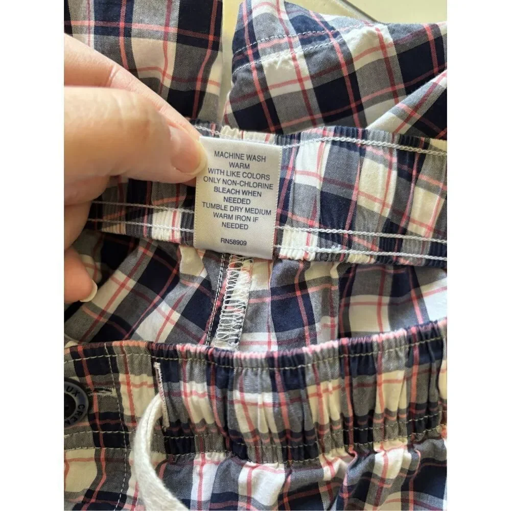 Cremieux Sleep Lounge Pajama Shorts Mens Medium 100% Cotton Plaid